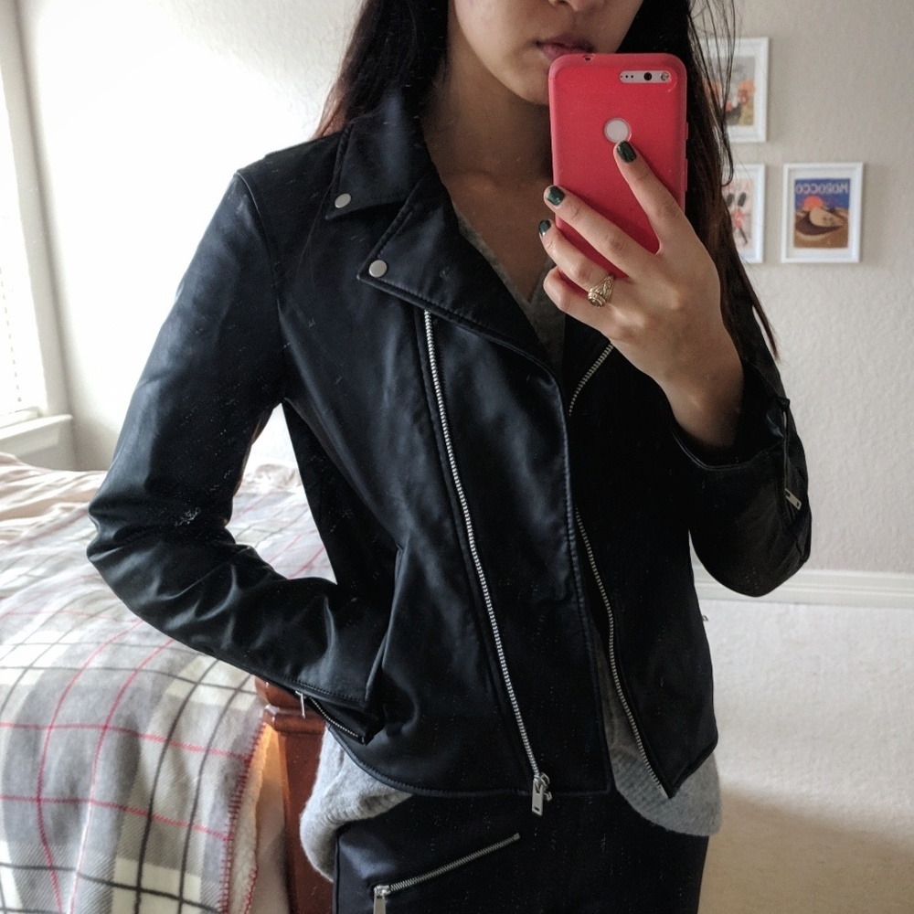 Like New Uniqlo Faux Leather Jacket